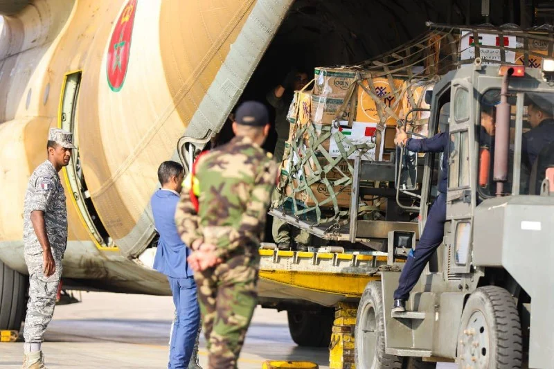 القوات الملكية الجوية المغربية تجري عمليات إسقاط جوي للمساعدات الإنسانية في غزة