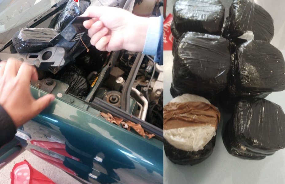 لِي حْصل يوْدي .. البُوليس والجمارك شْدو مغربي لقَاوْ عندو 13 كلغ من “الهيروين” داخل محرك السيارة