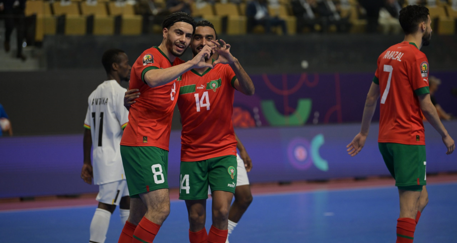 “أسود الفوتصال” يمطرون شباك غانا بثمانية ويعبرون إلى المربع الذهبي