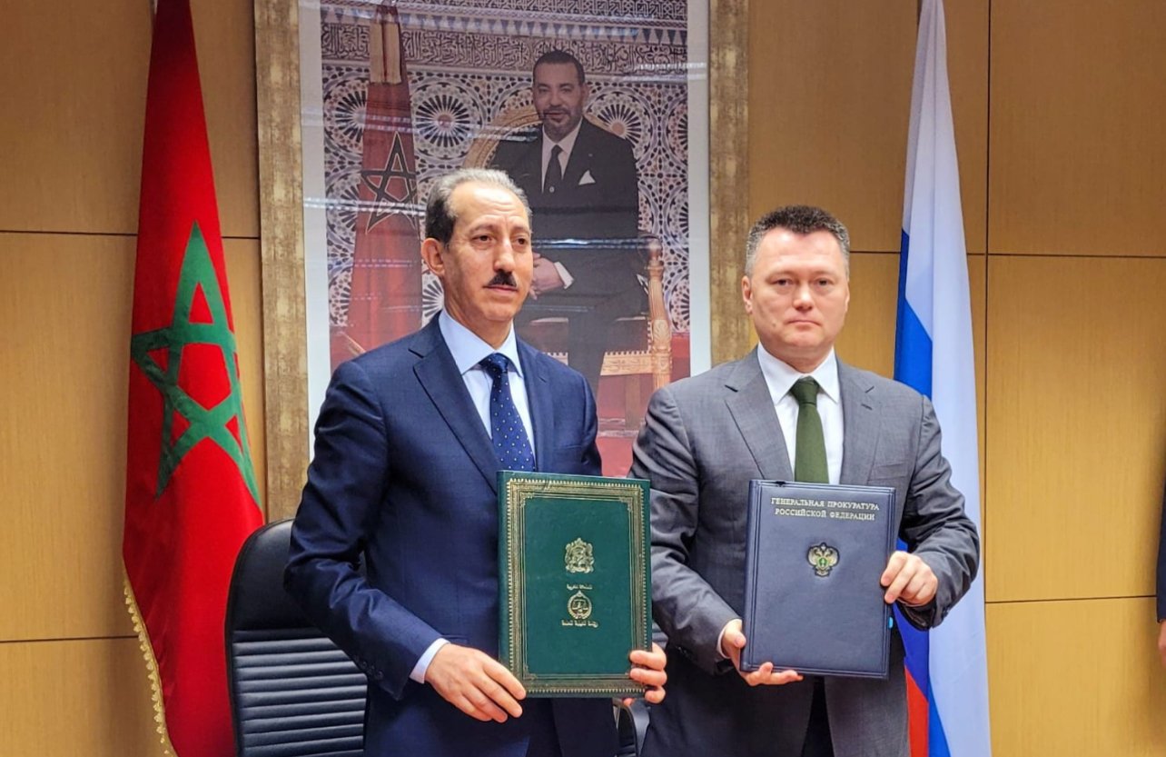 توقيع مذكرة تفاهم بين رئاسة النيابة العامة بالمغرب ونظيرتها الروسية