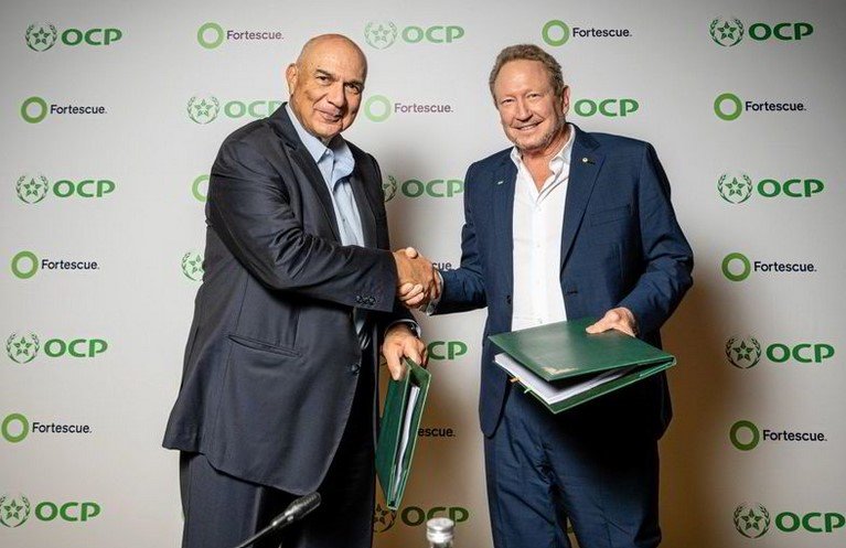 مشروع يجمع المكتب الشريف للفوسفاط و “Fortescue” لتطوير الطاقة الخضراء بالمغرب