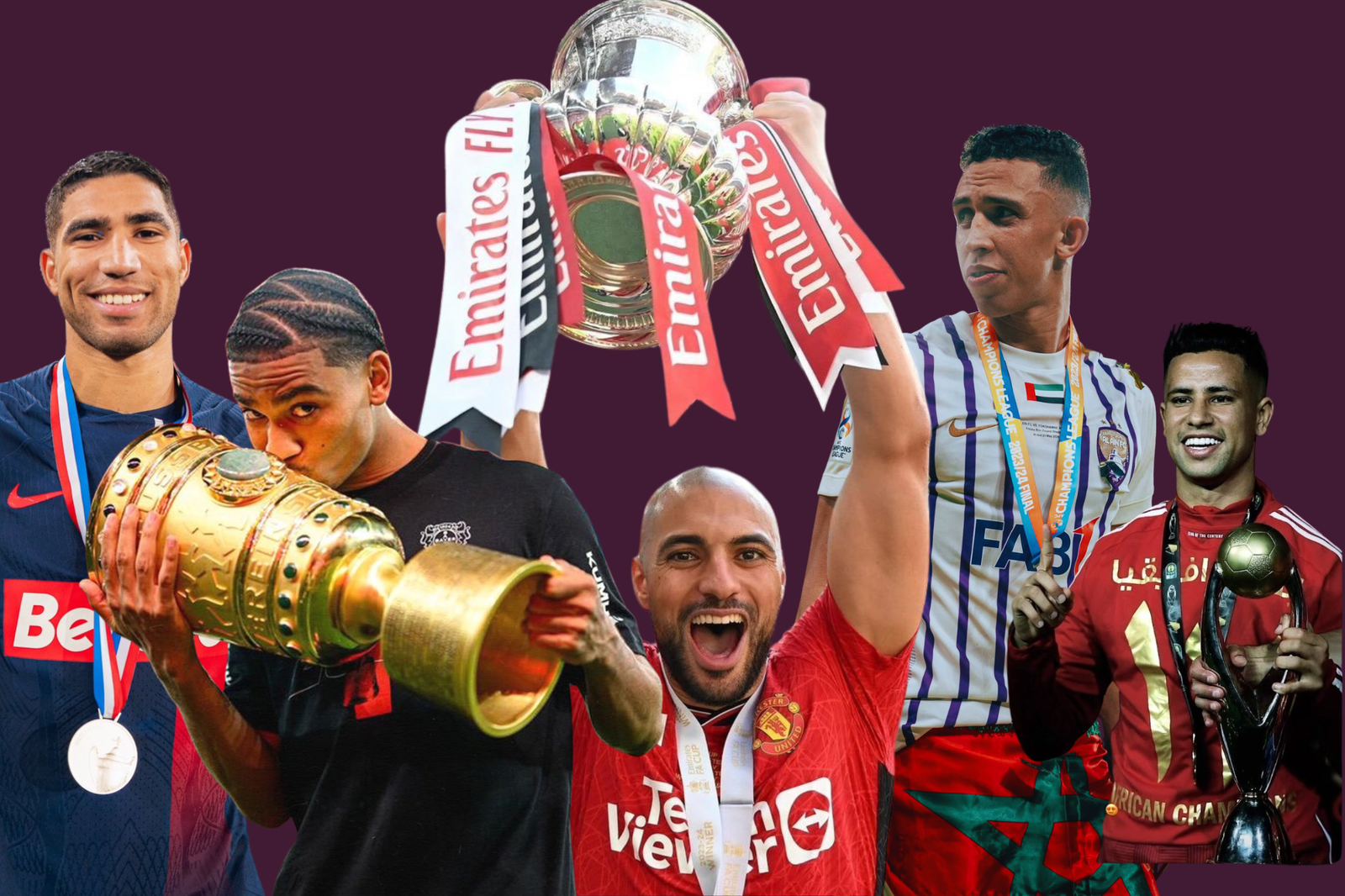 سابقة في التاريخ.. خمسة لاعبين مغاربة يتوجون في ثلاث قارات في يوم واحد