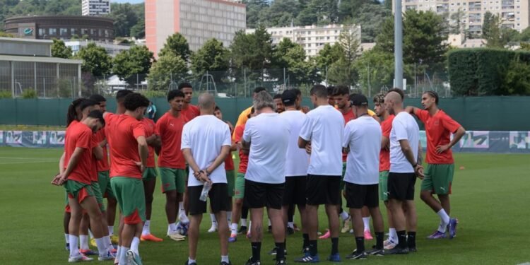 آخر حصة تدريبية للمنتخب الاولمبي قبل مواجهة الأرجنتين