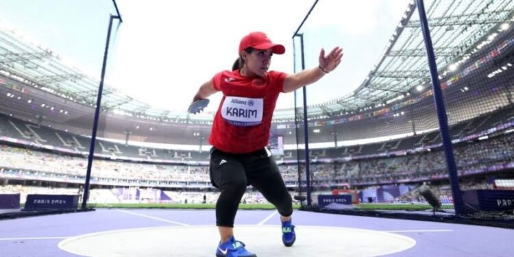 يسرى كريم تظفر بفضية رمي الجلة